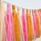 Pink Orange Peach Tissue Paper Tassels Party Tassel Garland Banner for Pumpkin Birthday Baby Bridal Shower Groovy Party Decoration, DIY Kits,15PCS